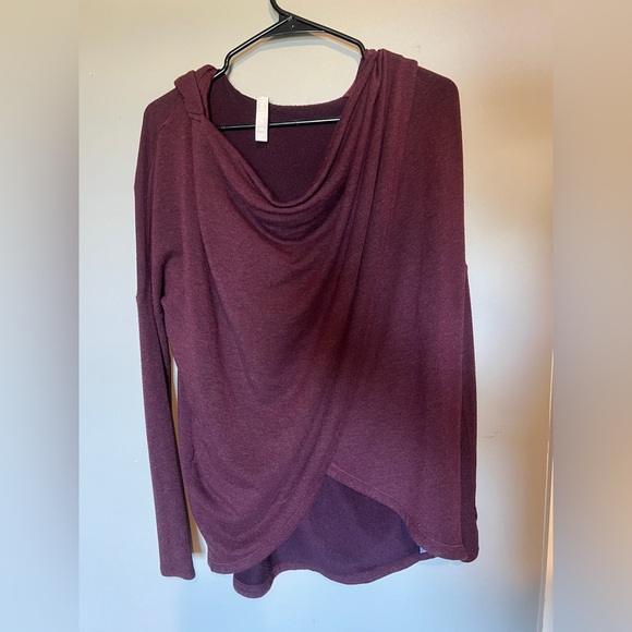 Athleta Draped Front Hooded Sweatshirt Size XS - Picture 3 of 7